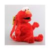 (Elmo-45cm) Mochila de Pelúcia Vila Sésamo Elmo Monstro das Bolachas Pássaro Grande Boneco Brinquedo Mochilas Escolares