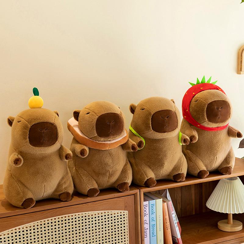 25Cm Series Capybara Plush Simulation Capibara Anime Fluffty Toy Cute Doll Stuffed Animals Soft Doll Plush Christmas Gifts