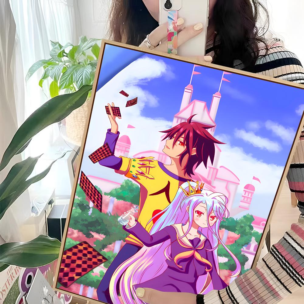 No Game No Life Anime Castle Classic Vintage Posters HD Quality Wall Art Retro Posters for Room Decor