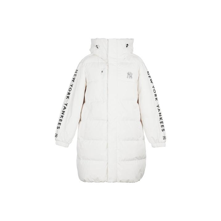 MLB New York Yankees Series Embroidered Logo Mid-Length Casual Hooded Down Jacket Unisex outerwear White 31DJZ9061-50W