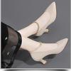 Stilvolle und sexy diamantbesetzte Ein-Knopf-High-Heel-Schuhe mit spitzer Zehenpartie, flachem Ausschnitt, für den Nachtclub, schlank, High Heels, Damenschuhe, Einzelschuhe