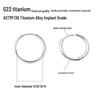 G23 Titanium Alloy Ear Cuff & Hoops Earrings for Men & Women - Plain Circle Body Piercing Jewelry