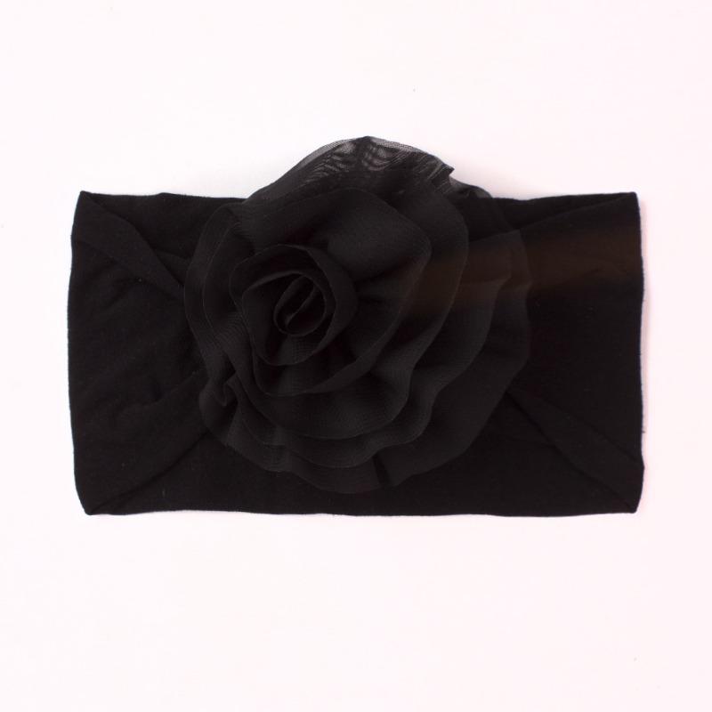 New cute and comfortable flower children's jewelry, soft solid color baby fontanelle headband, baby headband