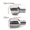 1 Piece 114mm Outlet Universal Modification Car Accessories Silver Curly Flange Muffler Exhaust  Stainless Steel Tip End Pipe