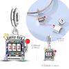 Original 925 Sterling Silver Bead Charms Slot Machine Pendant Fit Original Bracelet Necklace For Women Men DIY Jewelry Gift