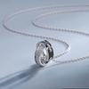 Knight Spirit Necklace - Men's Personalized Hip-Hop Stylishly Versatile Double-Ring Pendant
