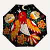 1pc Scandinavian Birds Automatic Folding Umbrella - 3 Folding Design, Vivid Cartoon Pattern, Suitable for Outdoor Activities, A Gift for Fan
