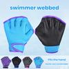 1 Pair Swimming Gloves Adjustable Men Women Aquatic Swim Training Glove Webbed Fitness Water Resistance Training Hand Fins Paddles Swimming Gear