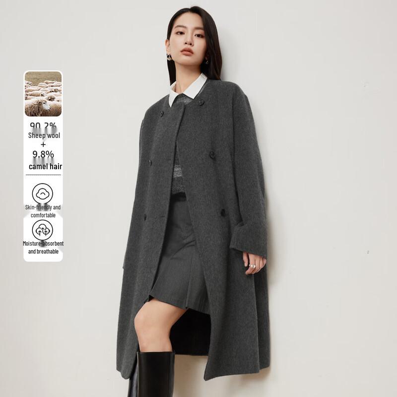 Elva' Island Women's Premium Double-Faced Wool Coat