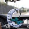 Creative Acrylic Pet Dog Car Rearview Mirror Accessories Pendant Decoration Moon-shaped Christmas Tree Ornament