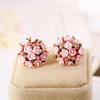 Korean Style Ceramic Rose Stud Earrings and Ear Cuffs