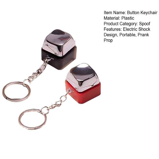 1/2 st Elektrisk Stöt Knapp Nyckelring Bärbar Ofarlig Stöt Tangentbord Leksak Nyckelring Hängande Dekoration Practical Joke Rekvisita Gag Present