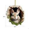Easter Bunny Pendant Day Hanging Sign Acrylic DIY ,Easter Wreath Decoration for Party