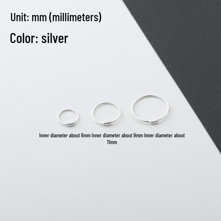 

Корейские серьги-кольца из стерлингового серебра для женщин - модные серьги-кольца 2020 года Sterling Silver