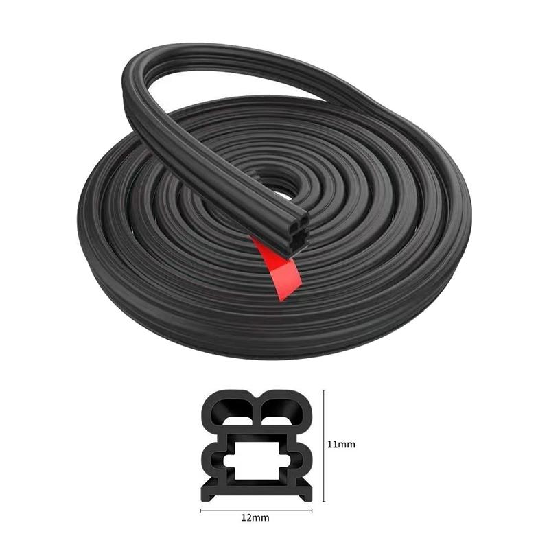 5meters/Set Car Seal Strips Thickened Auto Weatherstrips Soundproof Rubber Car Sealing Strip Auto Noise Insulation Accessories