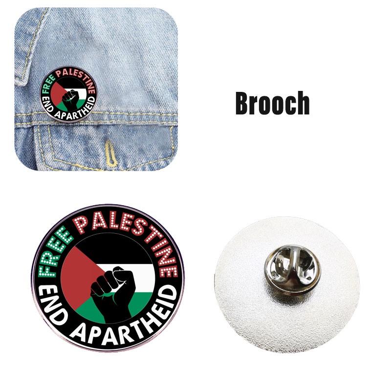 Broche Pin Palestine Libre Décorative et Robuste en Alliage Métallique Accessoire