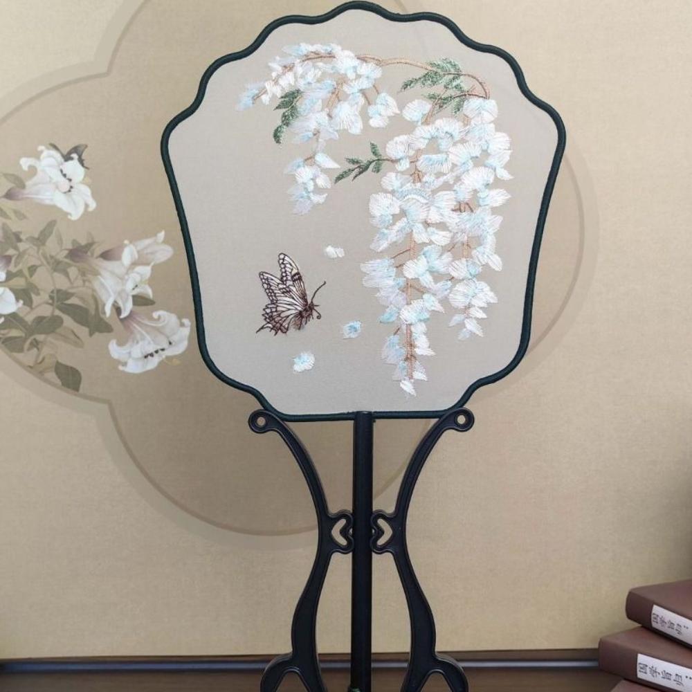 Dance Fan Vintage Hand Fan Jade Vine Flower Dance Fan New Chinese Ancient Style Fan  Gift