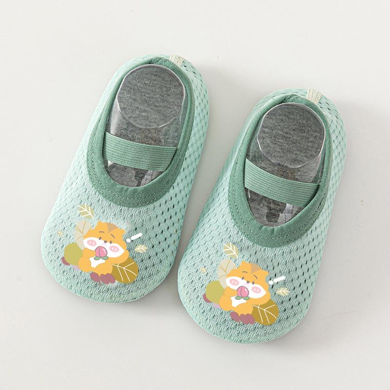 Summer Mesh Cartoon Infant Floor Socks & Breathable Walking Shoes