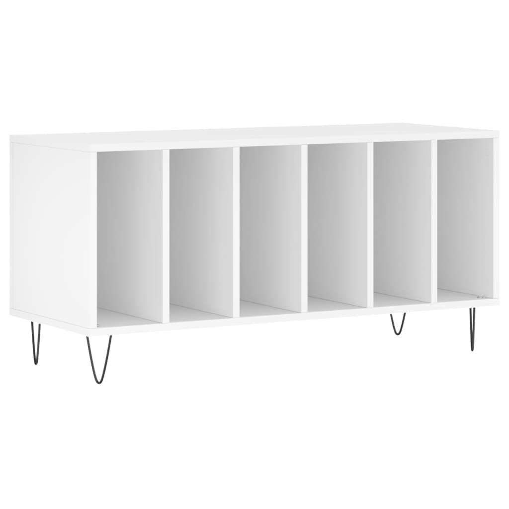 White Record Cabinet 100 x 38 x 48 cm Engineered Wood