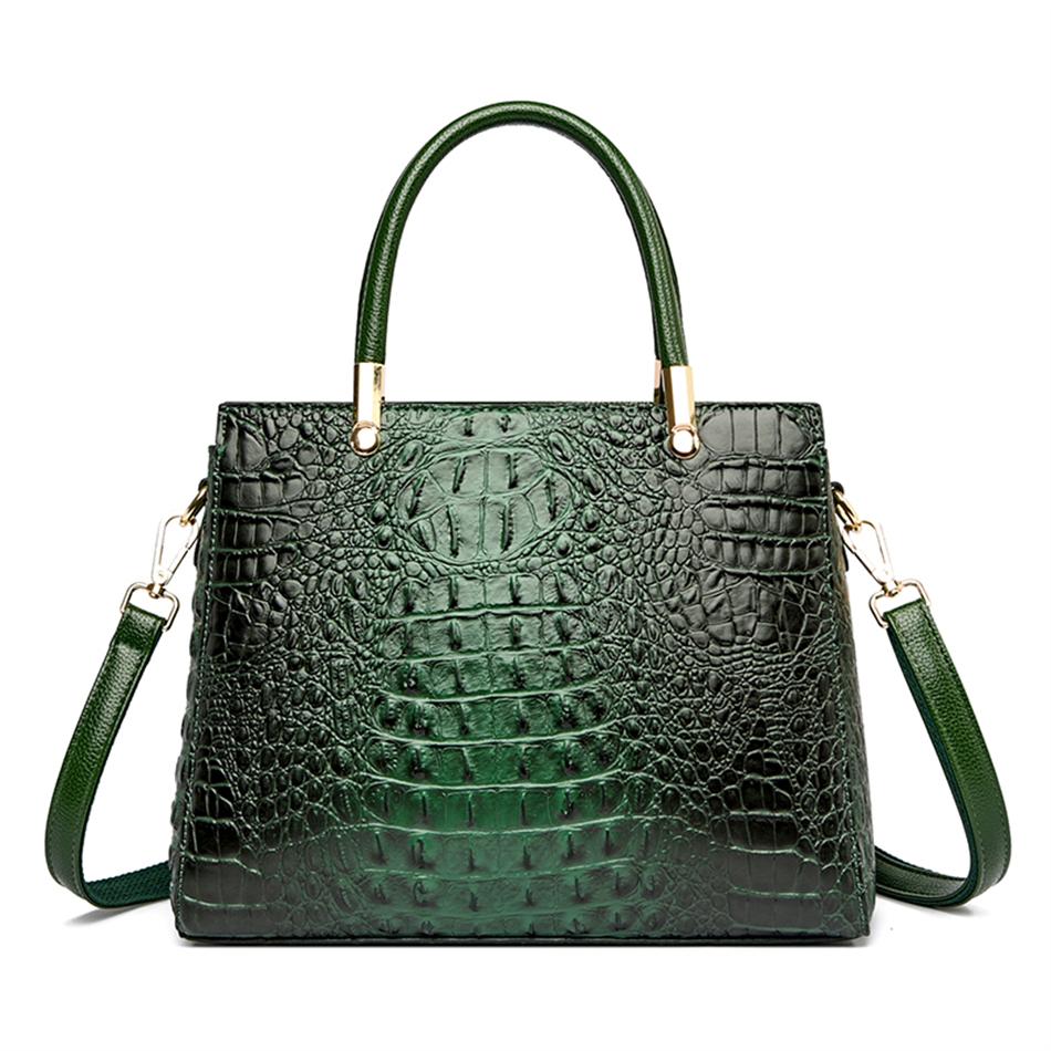 

Crocodile Pattern Women s Handbag High Quality Leather Ladies Shoulder Messenger Bags Sac