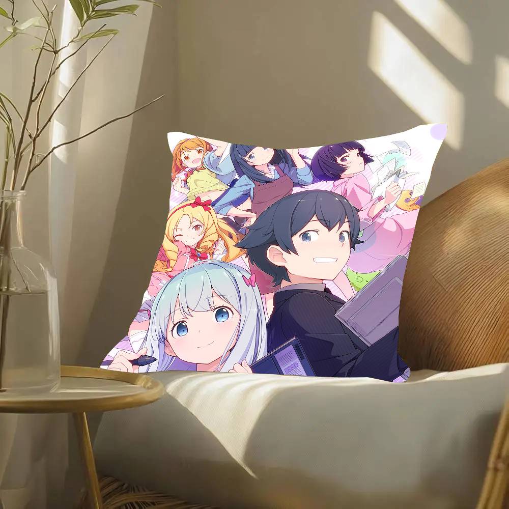 Anime Eromanga Sensei Pillow Case Fashion Square Pillowcase Bedroom Sofa Room Ins Decoration Leisure