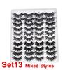 8/20 párov 15-20 mm prírodné 3D umelé mihalnice Makeup Kit Mink Lashes Predlžovanie norkových mihalníc