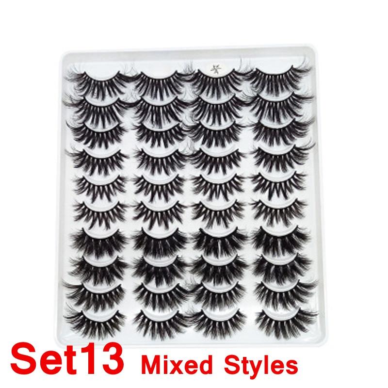 8/20 párov 15-20 mm prírodné 3D umelé mihalnice Makeup Kit Mink Lashes Predlžovanie norkových mihalníc