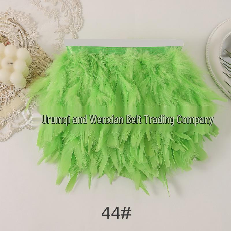 10-15CM Turkey Feather Trim for Clothing, DIY, and Jewelry Decor