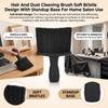 Hair And Dust Cleaning Brush Soft Bristle Design With Standup Base For Home Salon Use