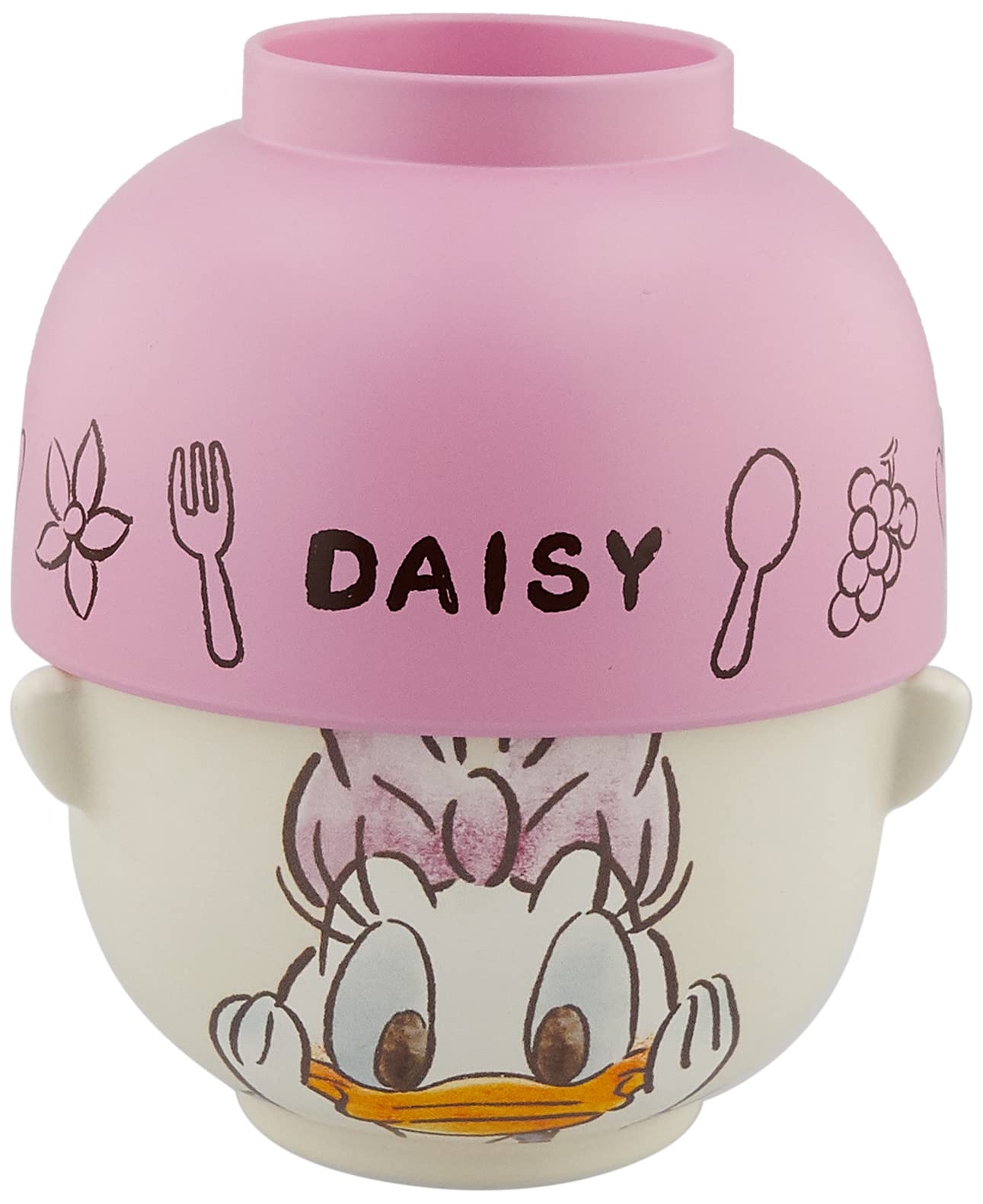 Sunart Disney Daisy Duck Soup Bowl Rice Bowl Large Watercolor Pink & Set, (approx. 480ml), Touch, SAN3247-4