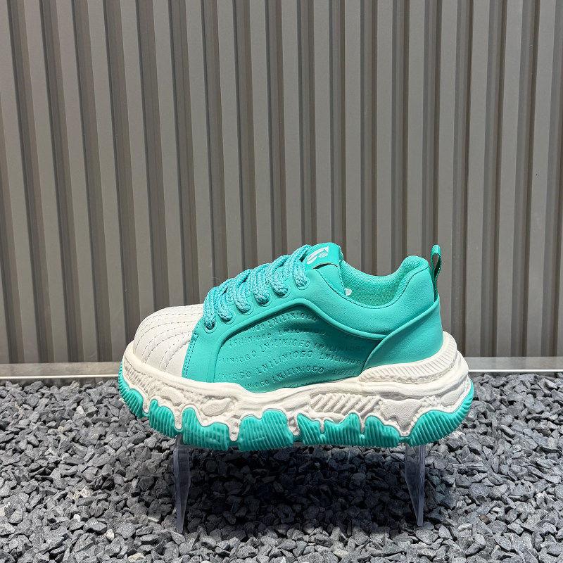 Genuine Shoes Spring New Low-top Dad Shoes Heightening CM Lace-up Casual Shoes