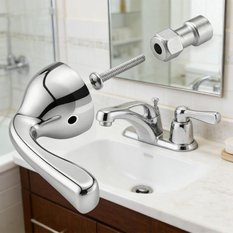 Single Metal Lever RP74148 Shower Handle Replacement With Ergonomic Grip For Precise Temperature Control Easy to Install