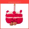 Peluche Torta alla Fragola per Regalo di Compleanno Con Morbido Cotone PP per Bambini e Collezionisti
