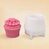 3D Muffin Cup Flower Candle Silicone Mold DIY Rose Paper Cup Cake Baking Mold Handmade Chocolate Ice Cube Soap Making Supplies