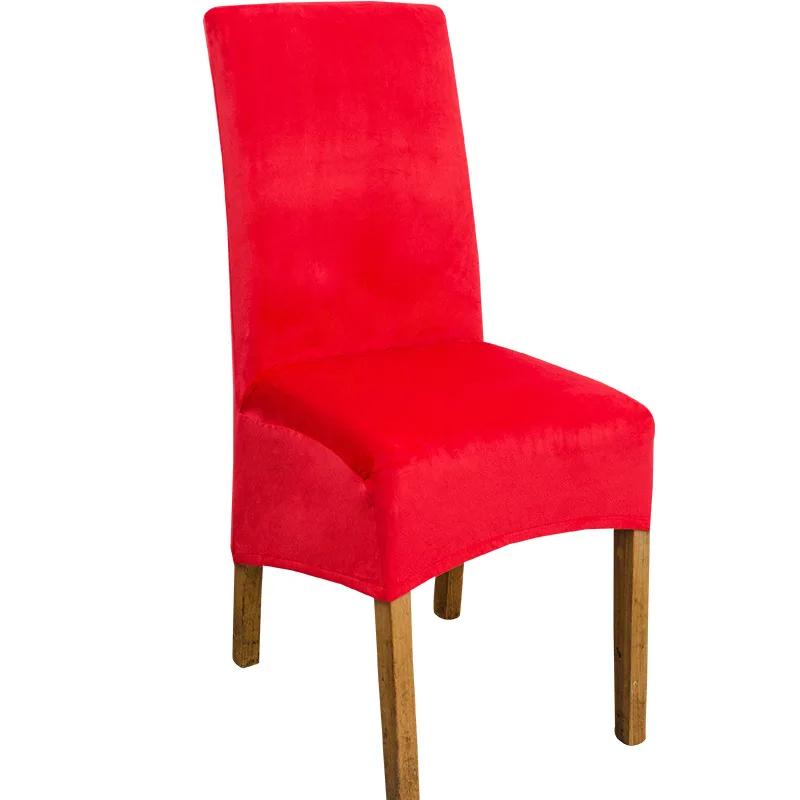 XL Size Chair Cover Big Size Velvet Fox Fabric Long Back Europe Style Seat Chair Covers for Restaurant Hotel Party Banquet