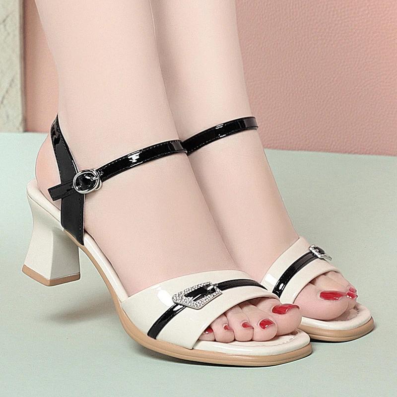 High Heel Sandals Fashion Shoes for Women's Contrasting Colors and No Tired Feet Summer Women's Shoes with Platform Sandals