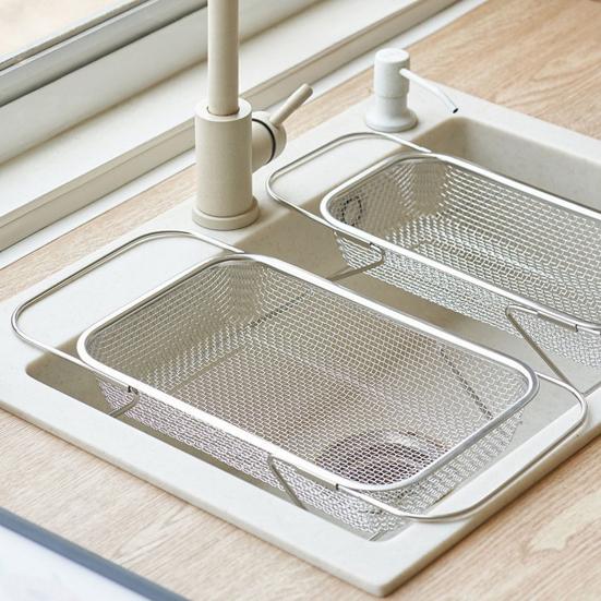 Sink Strainer Drain Basket Strong Load-bearing Retractable Design Multi-purpose Expandable Sink