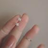 925 Silver Needle Simple Small Stud Earrings Round Cubic Zirconia Minimalist Stud Earrings Gift for Her