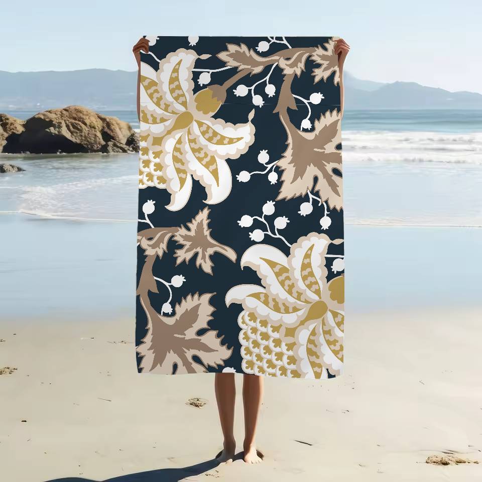 Ethnic Pattern Print Microfiber Printed Beach Towel Mountain Climbing Yoga Beach Swimming Running Absorbent Soft Towel
