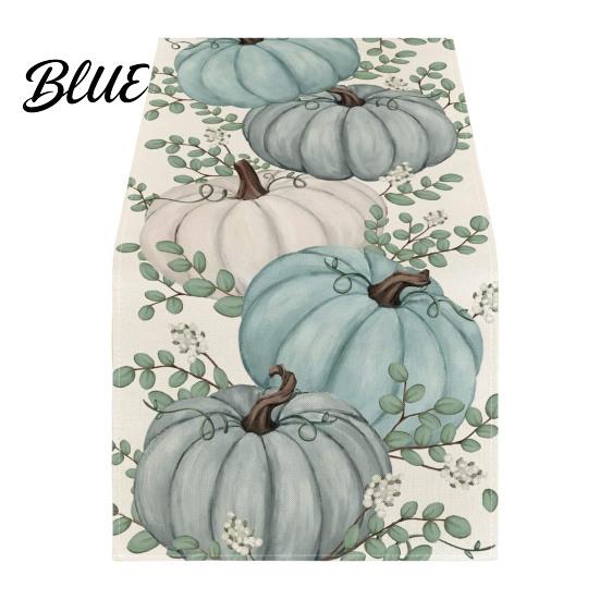 Kitchen Table Runner Print Seasonal Inch Pumpkin Runner 13x72 for Fall Maple Leaf Autumn Festive