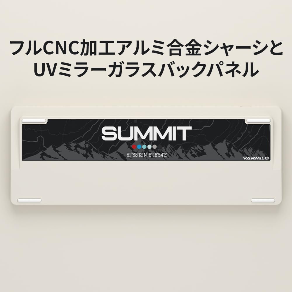 Mechkeys VARMILO Muse65 Wired Keyboard with Magnetic Full CNC Metal Case with UV Mirror Glass FPS Gaming Keyboard English Layout with Magnetic Jade