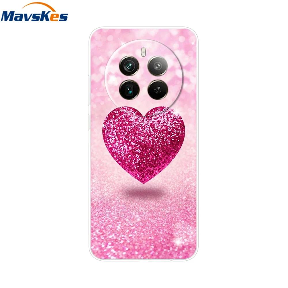 For Realme 12 Pro+ Case Love Heart Soft Silicone Cover for Oppo Realme 12 Plus 5G Fundas for Realme 12 Pro Plus Realme12 Bumper