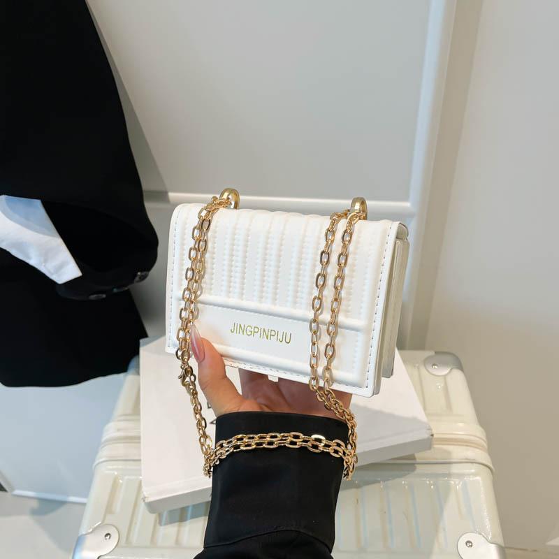 Simple casual handbag texture shoulder messenger bag women's diamond new fashion small square bag