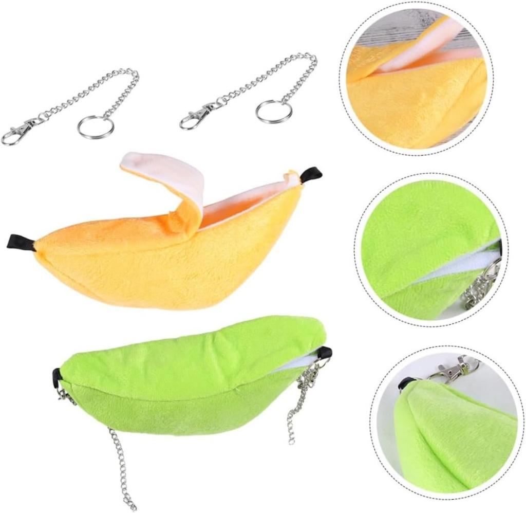 Banana Hamster Bed Soft Hammock Small Animal Warm Bed House Cage Nest Hamster Accessory for House Hamster Small Bird Pet