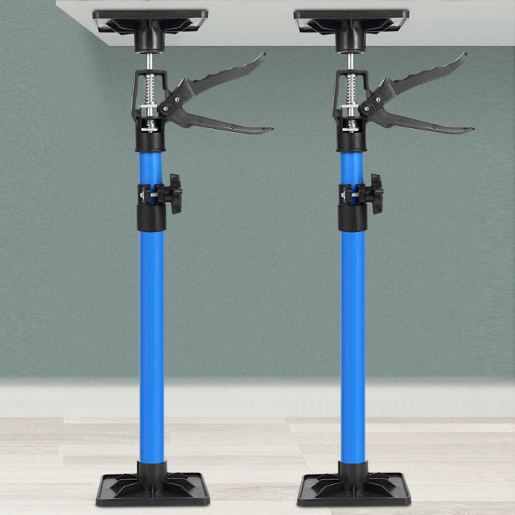 2 Stück Schrank 50-115cm Teleskop 40kg Tragfähigkeit Große Anti-Rutsch-Pads Stützstange für Schrankmontage