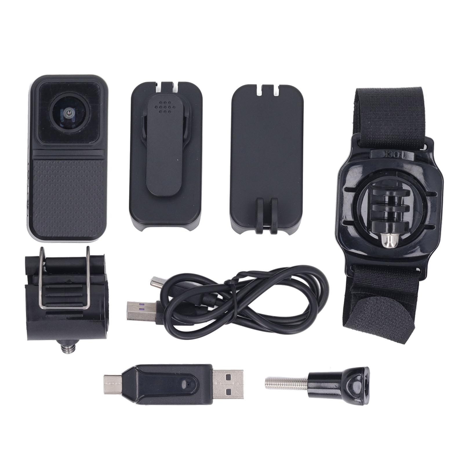 

Mini Clip Camera 1080p 2MP Wearable Video Camera with Color Screen Magnetic Base Anti Shake for