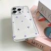 Purple Heart Graffiti Transparent Phone Case Suitable for iPhone 17 16 15 14 13 12 11 Pro/Max/Plus Anti Drop and Anti Shock