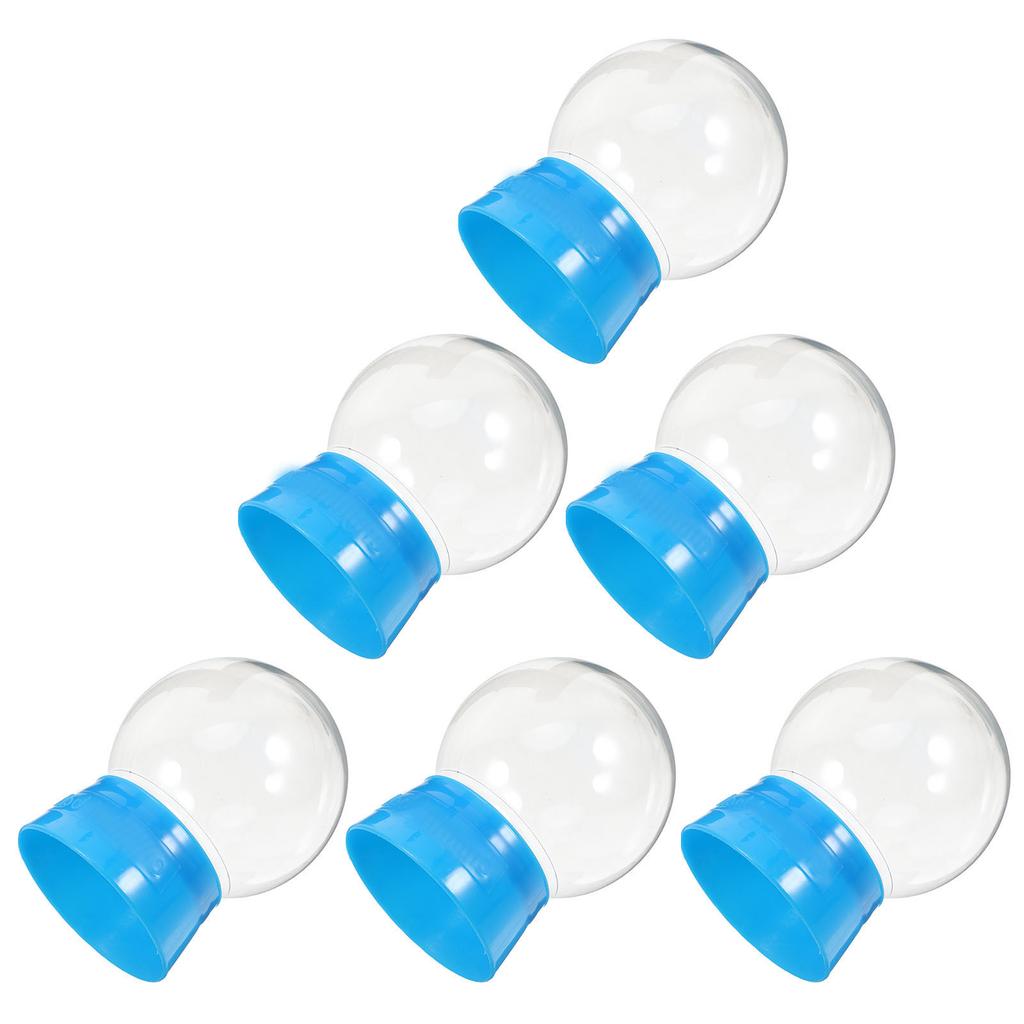 6pcs Empty Snow Globes 270Ml Clear Plastic Diy Water Globe Jar For Christmas Craft Home Decor Snow Globe Supplies Keepsake Dome