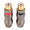 2PCS Zinc Alloy Gold Plated RCA Female Soldering Plug for DIY O Cable Extension Cable