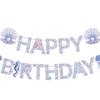 Purple Fish-Scale Mermaid-Themed Party Decoration Set: Disposable Mermaid-Tail Tablecloths, Paper Cups, Napkins, and Plates for Girls' Birthdays